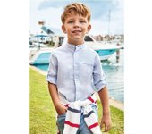 Mayoral Camisa Niño Rayas Manga Larga Cuello Mao