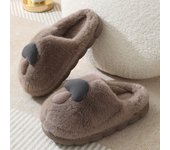 Zapatillas de invierno de suela gruesa de algodón con forma de seta bonitas para parejas femeninas, Zapatillas de felpa de dibujos animados para el hogar antideslizantes para padres e hijos