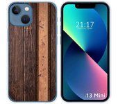 Funda Silicona compatible con iPhone 13 Mini (5.4) diseño Madera 05 Dibujos