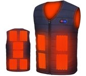 11 Area Heating Vest Men/Women Casual V-neck USB Heated Vest Smart Control Temperature Heating Jacket Cotton Coat Winter Hunting