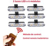 3 LED Car Front Grille Strobe Police Lights Flash Warning Lamp Red Blue Yellow Rescue Vehicle Emergency Flasher Signal Lighting