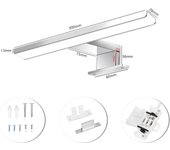 Luz De Espejo LED 6/8W Para Baño Y Armario 6000K Luz De Maquillaje Para Vanidad Lámpara Impermeable Para Interior Luz Del Frente