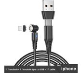 Lovebay 60W PD Magnetic Cable For iPhone 13 12 Samsung Xiaomi Macbook Huawei Fast Charger Cable USB C To Type C Micro Data Cable