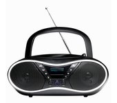 Denver Electronics DENVER TDA-60BLACK DAB+ Boombox con Radio DAB+/FM Reproductor de CD/MP3 USB Entrada AUX y Función de Reloj
