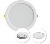BUTUT Foco empotrable redondo 24W LED 2100lm 4000K Al.2,3xP.22,5cm Blanco