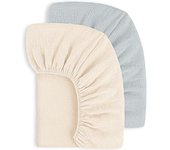 Funda para cambio de muselina para niños y niños, y transurable Algodón ultrasuave, juego de sábanas para cambiarse pañales para recién nacidos, paquete sábanas cubierta almohadilla pañales 2 piezas Caja protectora pañales Manga del cambio