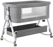 LUTODY - Cuna 3 en 1 convertible - Hasta 13 kg, Mecedora, Colecho, Altura ajustable, Inclinación, 4 ruedas, Bloqueo de seguridad, Colchón ergonómico incluido