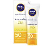 Nivea Sun Primer Sérum UV Diario 2en1, sérum facial con protección solar SPF 50+, protector solar facial que protege y suaviza la piel, con Ácido Hialurónico y Licocalcón A, 1 x 30 ml