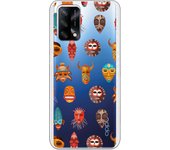 Funda compatible con Oppo A74 4G - Patron mascaras africanas