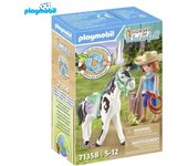 Playmobil 71358 hora de comer con Ellie y Sawdust Horses of Waterfall