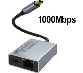USB Network Card Ethernet Adapter for Chromecast Google TV Type-C to RJ45 Network for Smartphones Tablets Android Device