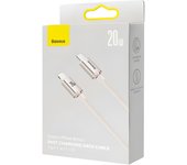 Yato Baseus Crystal Shine Series - Cable de datos y carga rápida tipo C a iPhone de 20 W, longitud de 1,2 m, color rosa