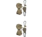 2/4/8pcs Reflective Camping Tent Rope Tie Down Fastener Fixed Buckle Pulley Tensioner Ratchet Hangers Awning Wind Rope Outdoor