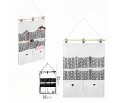 ARISE SHOP-Bolsa de almacenamiento colgante 3/8 bolsillos,Algodón Lino,contenedor de decoración, bolsillo ahorrador de espacio,Organizador Colgante para Puerta Pared Baño,Armarios,Dormitorio,Cocina,20X62CM/35X52CM