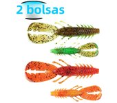 SUNMILESUNMILE 8pcs 75mm2.95inch Craw Baits Floating Shrimp Softbait Soft Lure Wobbler Bass Baits Artificial Pesca