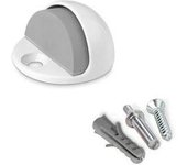 INOFIX Tope de Puerta Metálico Blanco con Tornillo - Aleación de Zamac - INOFIX - 66646 Tope de puerta metálico / silicona Articulos y Complementos de Decoración Accesorios Puertas