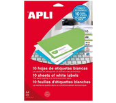 Etiquetas adhesivas apli multi3/ 25.4 x 10mm/ 10 hojas