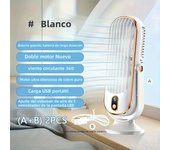 Condicionador De Aire Portátil USB Recargable Con Secador De Pelo Ajustable a 720 Grados Y Gran Batería Doble Motor Para El Hogar MOV