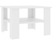 vidaXL Mesa de centro madera contrachapada 60x60x42 cm Blanco, Negro, Roble Sonoma Mesita de Salón o Comedor o Auxiliar Mesa de Café Meuble Salón