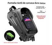 ROCKBROS Bicycle Bag Waterproof Touch Screen Cycling Bag Top Front Tube Frame MTB Road Bike Bag 6.5 Phone Case Bike Accessories