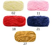 5pcs X100g Soft Velvet Yarn For Knitting Sweater Scarf Blankets Thick Crochet Yarn Threads