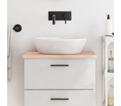 vidaXL Encimera de baño madera maciza sin tratar 60x40x2 cm