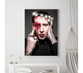 Singer Marilyn Manson Poster Prints Poster Wall Painting Bedroom Living Room Wall Bar Restaurant Canvas Painting