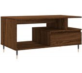 vidaXL Mesa de centro madera contrachapada 90x49x45 cm Blanco, Negro, Roble Sonoma Mesita de Salón o Comedor o Auxiliar Mesa de Café Meuble Salón