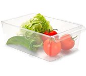 CABLEPELADO - Organizador de Verduras para frigorifico de plastico - Caja refrigerado - Almacenamiento Verduras- Cocina - Despensa - Armario - Bodega - Color Transparente