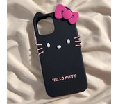 3D Hello Kitty Case For iPhone 16 15 Pro 14 Pro Max 13 12 Pro Max 11 Bowknot Concise Cartoon Silicon Soft Phone Case Cover