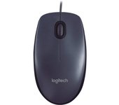 Logitech M90 Ratón con Cable USB, Seguimiento Óptico 1000 DPI, Ambidiestro, PC, Mac, Portátil, Negro
