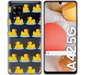 Tumundosmartphone Funda Gel Transparente para Samsung Galaxy A42 5G diseño Pato Dibujos