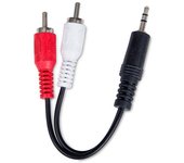 Dcu cable de conexión audio jack 3.5 macho stereo a 2 rca macho 3 metros