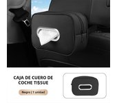 BLALION Car Tissue Box Holder Nappa Leather Car Center Console Armrest Napkin Box Sun Visor Backseat Tissue Case with Fix Strap