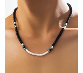Vintage Beach Boho Surfer Coconut Wooden Chain Necklace for Men Simple Geometric Tribal Ethnic Beads Choker Neck Accessories New