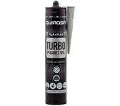 Adhesivo Sellador Fija + Todo Turbo Quiadsa Pegado en 3 Segundos en Tubo de Silicona, Apto para Superficies Húmedas, Pintable, Flexible y Aguanta hasta 400kg