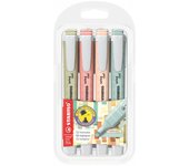 STABILO - Fluorescente pastel swing cool NatureCOLORS, Estuche de 4 colores 275/4-09
