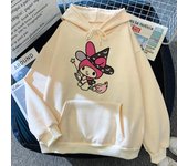 Kawaii My Melody Cartoon Anime Women Pullover Tops Spring Autumn Hoodie 2024 New Fashion Pink Sports Couple Sweatshirt Clothes