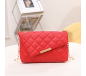New Fashion Trend Lingge Embroidered Chain Crossbody Small Square Bag Single Shoulder Bag tote bag  beach bag