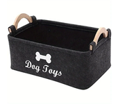 Felt pet toy box, dog toy box, storage basket box - perfect for organizing pets