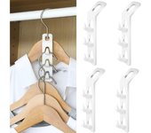 4 Ganchos para ropa en Cascada, ganchos para Perches de ropa, ganchos para Perches de ropa, clips Extensores en Cascada