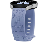 20mm Castle Floral Engraved Band for Samsung Galaxy Watch 7 6 5 4 Silicone Cute Fancy Sport Strap for Watch 5 Pro/Active 2