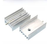 100pcs white Aluminum Heatsink Radiator 15*10*16/20/22/25/30/40/50mm With Needle Transistor TO-220 For TO220 Transistors