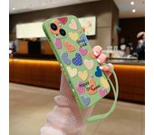 Love Lucky Heart Phone Case for Oneplus Nord 3 2 9R 9 8T 8 7 7T Pro 6 5G Liquid Silicone Cover with Hand Strap