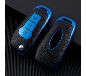 Leather TPU Car Remote Key Case Cover For Ford Figo 2017 Mondeo 5 Ecosport Fiesta Mk8 Everest Ranger Fusion Kuga Escort F150