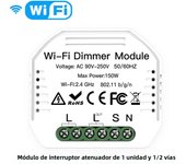 MOES WiFi Smart Light Dimmer Module / Switch Module Smart Life Tuya Remote Control Work with Alexa Google Home 1/2 Way 1/2 Gang