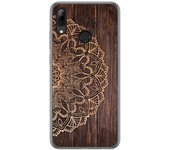 Tumundosmartphone Funda Gel Tpu para Huawei P Smart 2019 / Honor 10 Lite diseño Madera 06 Dibujos