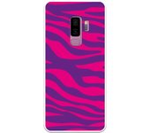 Funda compatible con Samsung Galaxy S9 Plus - Animal Print Zebra Rosa Lila