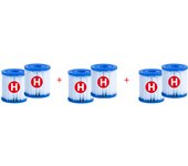 Pack de 6 filtros Intex para depuradora tipo H 10x9x3 cm - Accesorios para cartuchos de filtración para depuradoras INTEX