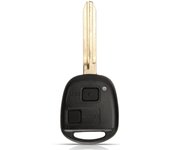jingyuqin 2/3 Buttons Remote Car Key Shell Case FOB For Toyota Camry Land Cruser 120 Prado With TOY43 Blade Replacement